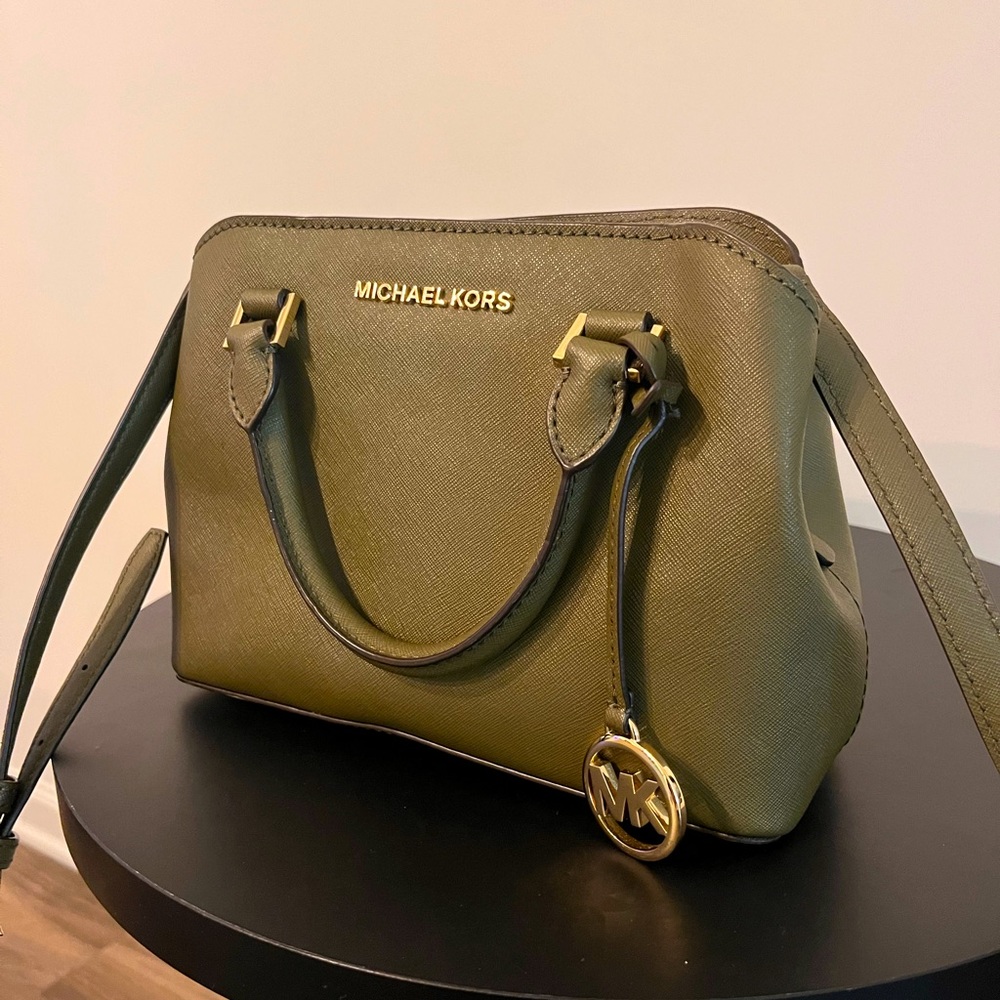 Michael Kors Camille Small Pebbled Leather Satchel